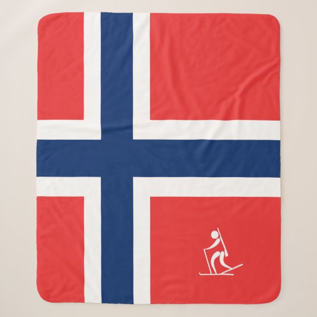 Team Biathalon Norway Sherpa Blanket (Front)