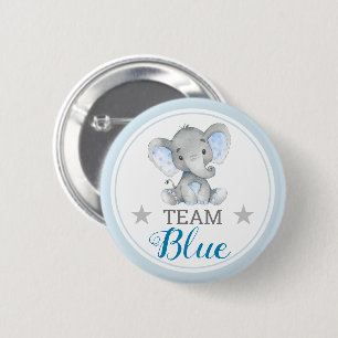 Team Blue Vote Gender Reveal Baby Shower Sprinkle 6 Cm Round Badge