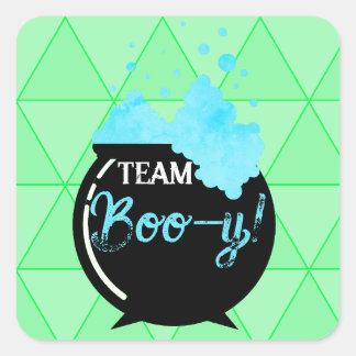 Team Boo-y Gender Reveal Party Square Sticker