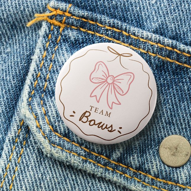 Team Bows Gender Reveal Voting Button (Creator Uploaded)