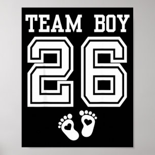 Team Boy 2026 Gender Reveal Baby Shower Matching F Poster