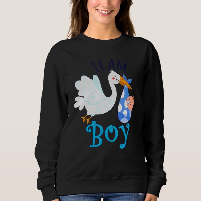 Team Boy Bird Gender Reveal Party Men Women Parent Sweatshirt (Front)