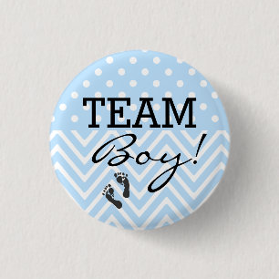 Team Boy Blue Baby Shower 3 Cm Round Badge