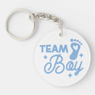 Team Boy Cute Boy Baby Shower Acrylic Keychain