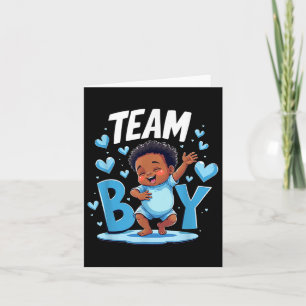 Team Boy Design Gender Reveal New Baby Boy  Card
