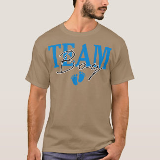 Team Boy Gender Reveal Baby Shower Pink or Blue Mo T-Shirt