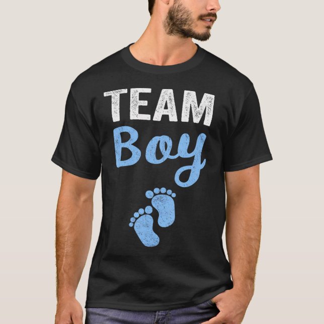 Team Boy Gender Reveal Baby Shower Shirt (Front)