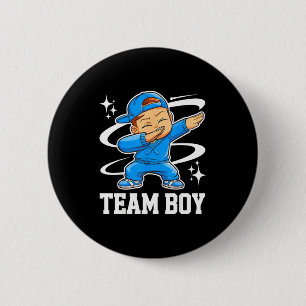 Team Boy Gender Reveal Party Baby Announcement 6 Cm Round Badge