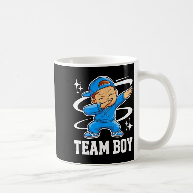 Team Boy Gender Reveal Party Baby Announcement  Coffee Mug (Right)