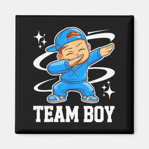 Team Boy Gender Reveal Party Baby Announcement Magnet