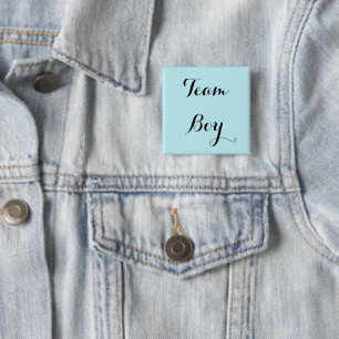 team boy gender reveal party button