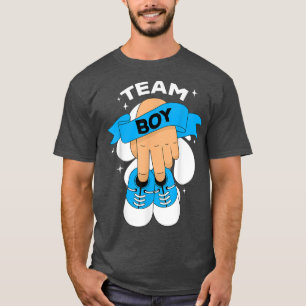 Team Boy Gender Reveal Party Pink Blue Baby Announ T-Shirt