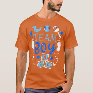 Team Boy Gender Reveal Party Pink Blue Baby Announ T-Shirt