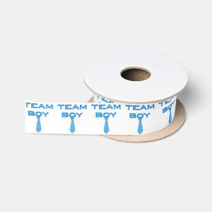 Team Boy Gender Reveal Ribbon Satin Ribbon