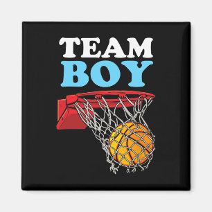 Team Boy Sketll Gender Reveal Blue Magnet