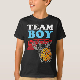 Team Boy Sketll Gender Reveal Blue T-Shirt