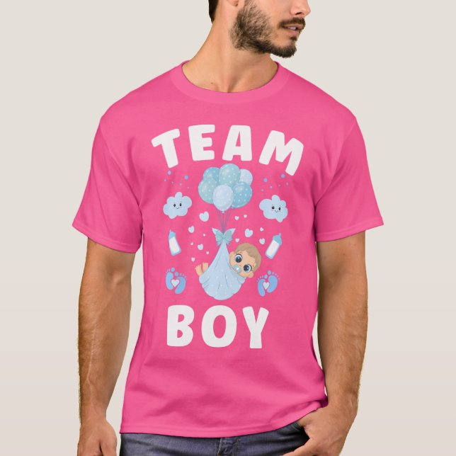 Team Boy Team Girl Baby Party Gender Reveal Announ T-Shirt (Front)