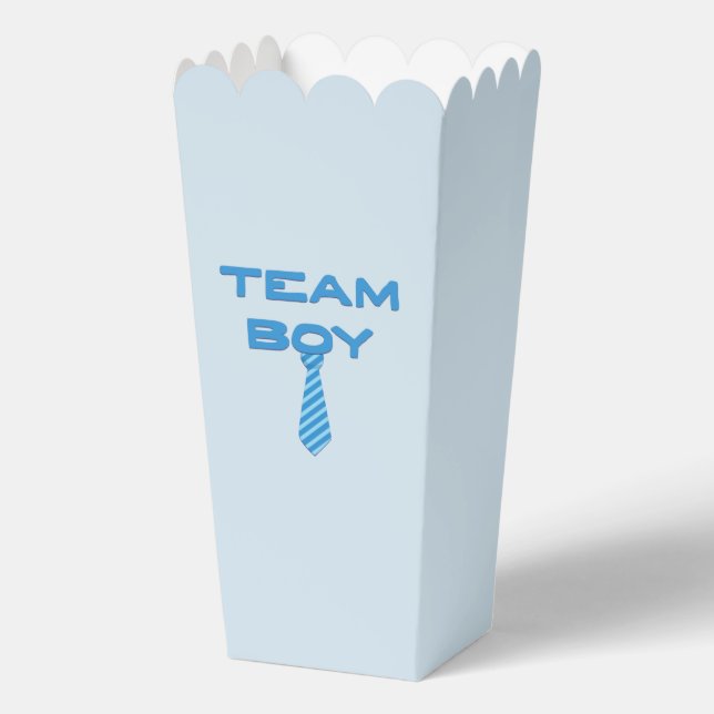 Team Boy with Necktie Gender Reveal Favour Box (Front)