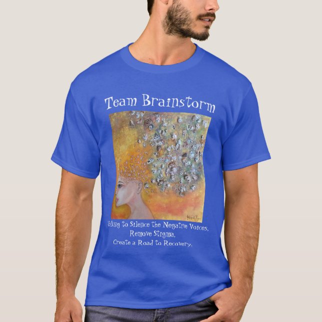 Team Brainstorm Mental Health Awareness Art T-Shirt (Front)