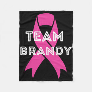 Team Brandy Personalised Breast Cancer Awareness Fleece Blanket