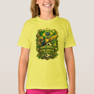 Team Brazil 2026 Jaguar & Macaw Soccer Fan T-Shirt