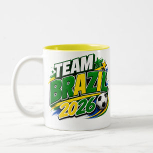 TEAM BRAZIL 2026 Soccer Fan Mug Brazilian