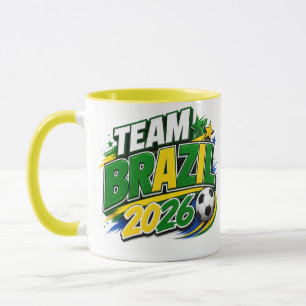 TEAM BRAZIL 2026 Soccer Fan Mug Brazilian