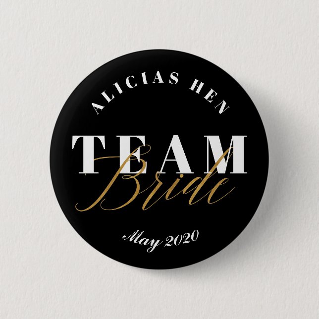 TEAM BRIDE 6 CM ROUND BADGE (Front)