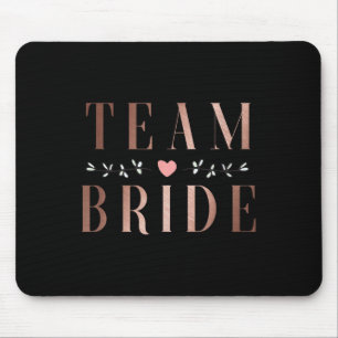 Team Bride Bachelor Bridal Shower Wedding Party Sq Mouse Pad