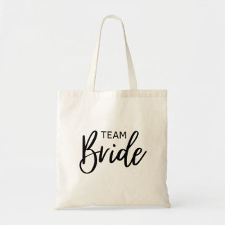 Team Bride Black Tote Bag