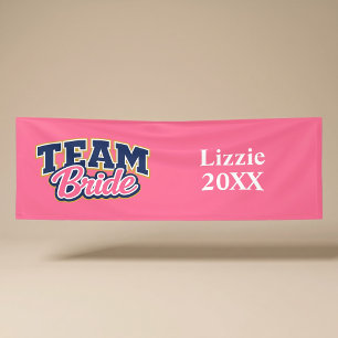 Team Bride Bold Wedding Party Banner