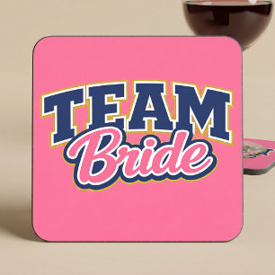 Team Bride Bold Wedding Party Coaster