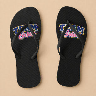 Team Bride Bold Wedding Party Jandals