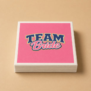 Team Bride Bold Wedding Party Napkin