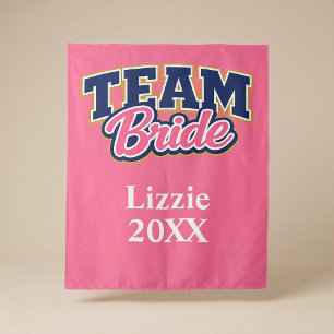 Team Bride Bold Wedding Party Tapestry