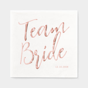 Team Bride Bridal Shower Foil Napkins