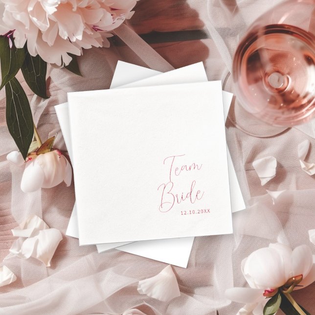 Team Bride Bridal Shower Foil Napkins (Creator Uploaded)