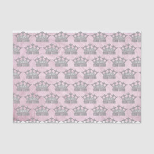 Team Bride Bridal Wedding Bridesmaid Silver Crown Tissue Paper