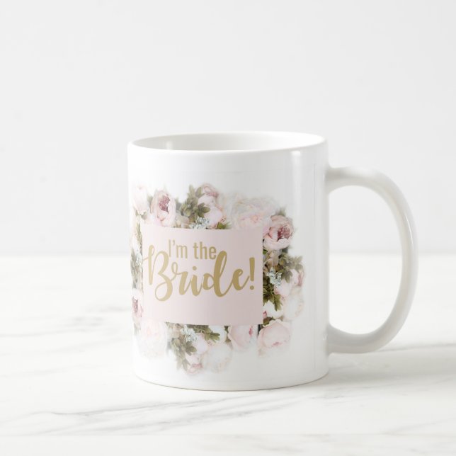 Team Bride - Bride mug - matching rose floral (Right)