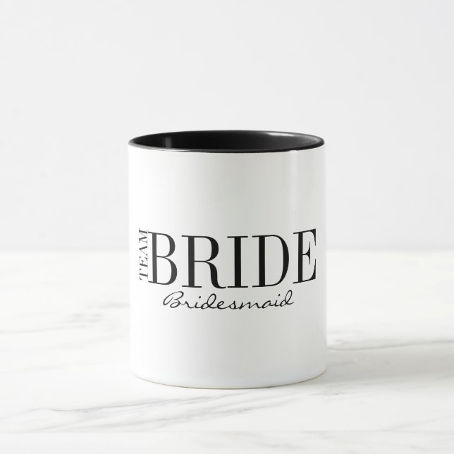 Team Bride Bridesmaid Bridal Party Coffee Mug (Center)