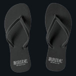 Team Bride Bridesmaid Bridal Party Flip Flops<br><div class="desc">Personalise the custom text  above. You can find additional coordinating items in our "For Team Bride" collection.</div>