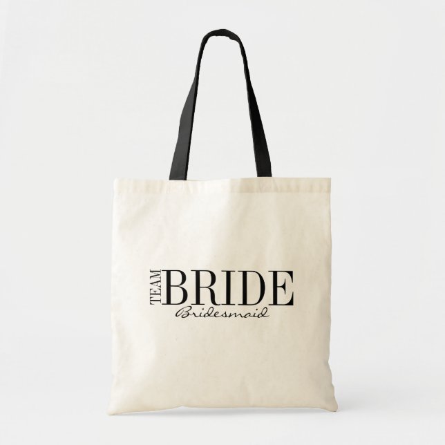 Team Bride Bridesmaid Bridal Party Tote Bag (Front)