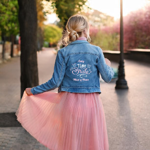 "Team Bride" Bridesmaids Maid of Honour Custom Denim Jacket