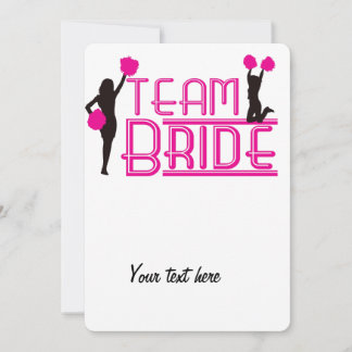 Team Bride - cheerleaders
