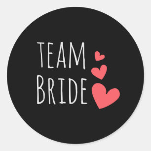 Team Bride Classic Round Sticker