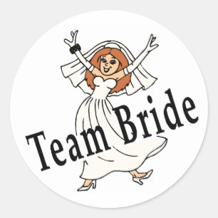 Team Bride Classic Round Sticker