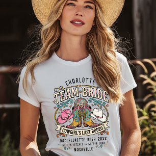 Team Bride! Cowgirl’s Last Rodeo Western  T-Shirt