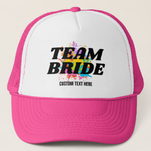 Team Bride Custom Bachelorette Bridal Party Favour Trucker Hat