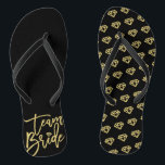 Team Bride Diamonds Bridal Party Wedding Flip Flop<br><div class="desc">Designed by fat*fa*tin. Easy to customise with your own text,  photo or image. For custom requests,  please contact fat*fa*tin directly. Custom charges apply.

www.zazzle.com/fat_fa_tin
www.zazzle.com/color_therapy
www.zazzle.com/fatfatin_blue_knot
www.zazzle.com/fatfatin_red_knot
www.zazzle.com/fatfatin_mini_me
www.zazzle.com/fatfatin_box
www.zazzle.com/fatfatin_design
www.zazzle.com/fatfatin_ink</div>