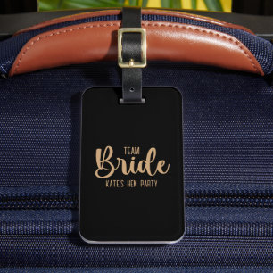 Team Bride Elegant Bachelorette Luggage Tag
